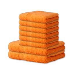 CelinaTex Handtuch Baumwolle Bari Set 6x 50x100 + 2x 70x140 orange