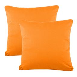 CelinaTex Zierkissen Dekokissen Bezug Mikrofaser Jersey Doppelpack 40x40 BeBasic orange