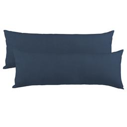 CelinaTex Kissenbezug Seitenschläferkissen Stillkissen Mako-Baumwolle Jersey Doppelpack BeNature 40x120 dunkelblau