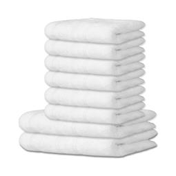 CelinaTex 8-tlg. Frottee Set Handtuch Duschtuch 600 g/m² Capri weiß