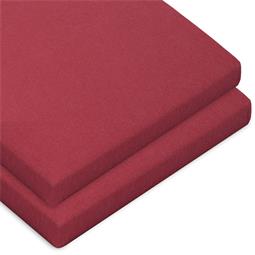 Topper Spannbettlaken Baumwolle Casca Doppelpack bordeaux rot 90x200-100x220