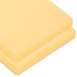 Topper Spannbettlaken Baumwolle Casca Doppelpack creme gelb 90x200-100x220