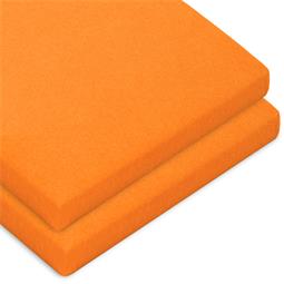 CelinaTex Topper Spannbettlaken Baumwolle Casca Doppelpack orange 90x200-100x220