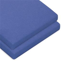 Topper Spannbettlaken Baumwolle Casca Doppelpack royal blau 90x200-100x220