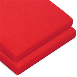 Topper Spannbettlaken Baumwolle Casca Doppelpack rubinrot 90x200-100x220