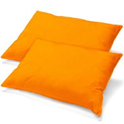 aqua-textil Kissenbezug Kissenhülle Baumwolle Jersey Doppelpack Classic Line 40x90 orange