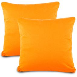 aqua-textil Kissenbezug Kissenhülle Baumwolle Jersey Doppelpack Classic Line 65x65 orange