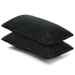 CelinaTex Kissenbezug Coral-Fleece flauschig Comfortable Doppelpack 40x80 schwarz