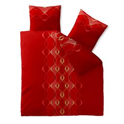 CelinaTex Bettwäsche Garnitur 200x220 Baumwolle Reißverschluss Fashion Lara rot gold