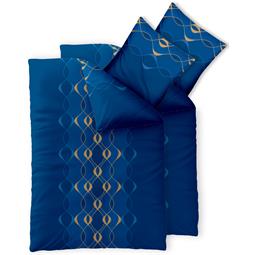 CelinaTex Bettwäsche Garnitur 155x220 Baumwolle Reißverschluss 4 teilig Fashion Leah türkis blau gold