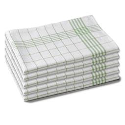 aqua-textil 5er Set Geschirrtücher reine Baumwolle 50x70 cm kariert grün