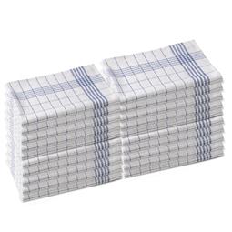 aqua-textil 20er Set Geschirrtücher reine Baumwolle 50x70 cm kariert blau