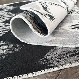 CelinaTex CARPET Teppich Indoor Outdoor XL 120 x 180 cm Baumwolle schwarz weiß grau Zickzack