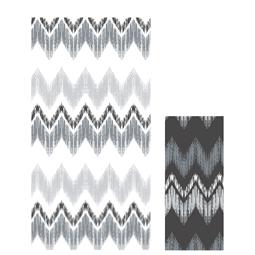 CelinaTex CARPET Teppich Indoor Outdoor 80 x 150 cm Baumwolle schwarz weiß grau Zickzack