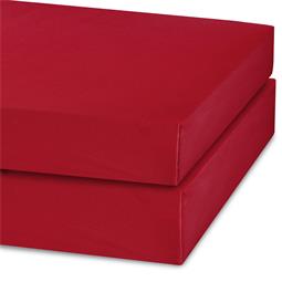 CelinaTex Spannbettlaken Mikrofaser Jersey Jade Doppelpack bordeaux rot 90x200 - 100x200