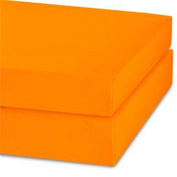 CelinaTex Spannbettlaken Mikrofaser Jersey Jade Doppelpack orange 90x200 - 100x200