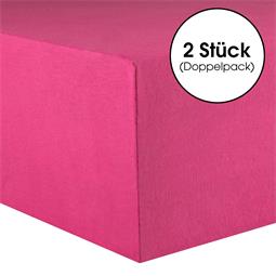 CelinaTex Kinder Spannbettlaken Baumwolle Lucina Minis Doppelpack 60x120-70x140 pink