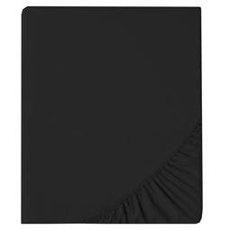 aqua-textil Spannbettlaken Mako Satin Rundumgummi Luxury 200x220 schwarz