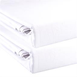 aqua-textil Bettlaken Linon ohne Gummizug Noblesse XXL 240x290 Doppelpack weiß