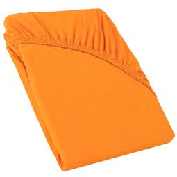 CelinaTex Spannbettlaken Topper Baumwolle Perla orange 90x200 - 100x200
