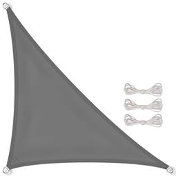 CelinaSun Sonnensegel PES wind- und wasserabweisend inkl. Befestigungsseile BASIC Dreieck 3,2x3,2x4,5 anthrazit