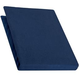 aqua-textil Spannbettlaken Baumwolle Jersey 120x200-130x220 Pur dunkelblau