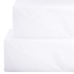 aqua-textil Bettlaken Baumwolle Linon Superior 150x250 Doppelpack weiß