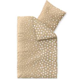aqua-textil Bettwäsche Garnitur Baumwolle Trend 135x200 Tabea sandbeige weiß