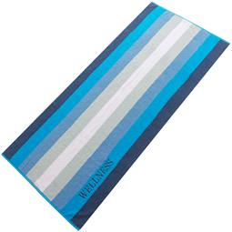 aqua-textil Saunatuch Frottee Streifen Wellness XXL 90x220 blau