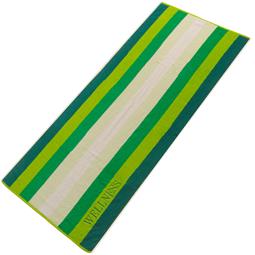 aqua-textil Saunatuch Frottee Streifen Wellness Doppelpack 80x200 grün